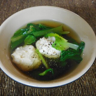 鶏団子と小松菜のスープ